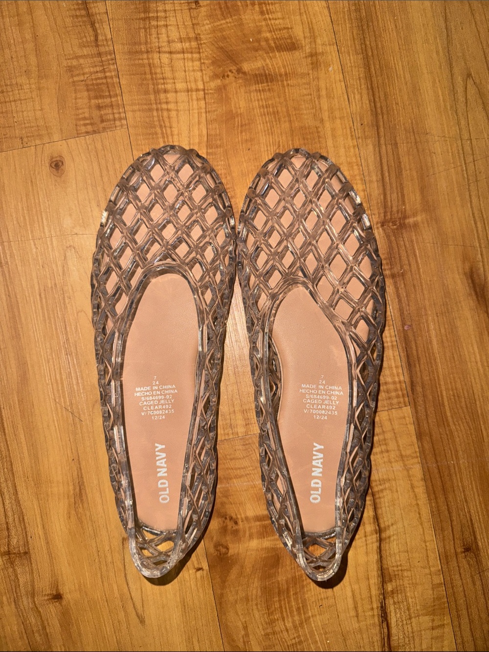 Old Navy Women's Taupe Lattice Jelly Flats(13)